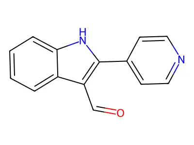2-pyridin-4-yl-1H-indole-3-carbaldehyde structure