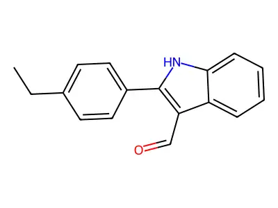 2-(4-ethylphenyl)-1H-indole-3-carbaldehyde structure