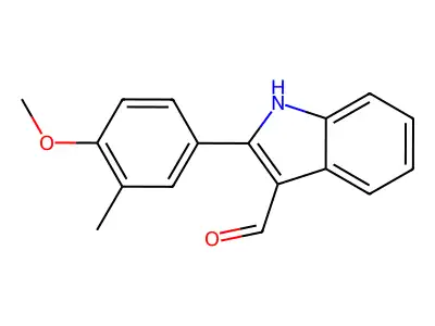 2-(4-methoxy-3-methylphenyl)-1H-indole-3-carbaldehyde structure