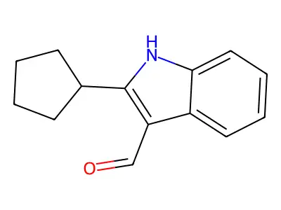 2-cyclopentyl-1H-indole-3-carbaldehyde structure