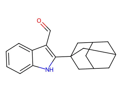 2-(1-adamantyl)-1H-indole-3-carbaldehyde structure