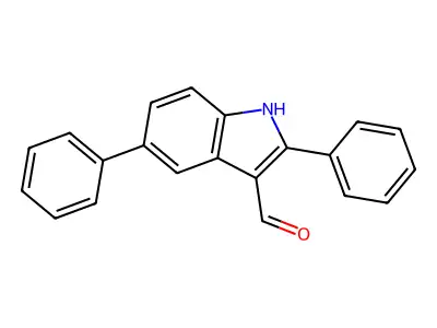 2,5-diphenyl-1H-indole-3-carbaldehyde structure