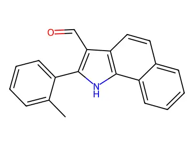 2-(2-methylphenyl)-1H-benzo[g]indole-3-carbaldehyde structure