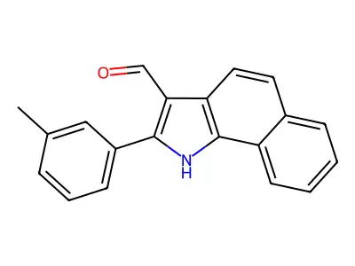 2-(3-methylphenyl)-1H-benzo[g]indole-3-carbaldehyde structure