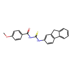 N-(9H-fluoren-2-ylcarbamothioyl)-4-methoxybenzamide structure