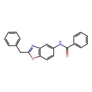 N-(2-benzyl-1,3-benzoxazol-5-yl)benzamide structure