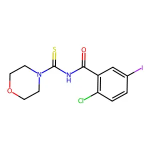 2-chloro-5-iodo-N-(morpholine-4-carbothioyl)benzamide structure