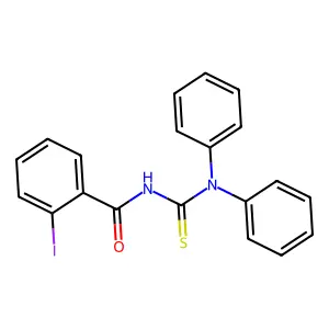 N-(diphenylcarbamothioyl)-2-iodobenzamide structure