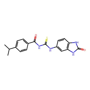 N-[(2-oxo-1,3-dihydrobenzimidazol-5-yl)carbamothioyl]-4-propan-2-ylbenzamide structure