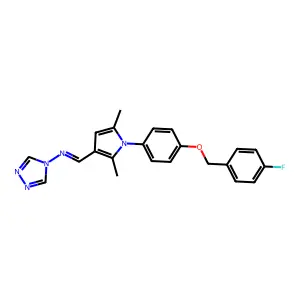 N-[[1-[4-[(4-Fluorophenyl)methoxy]phenyl]-2,5-dimethyl-1H-pyrrol-3-yl]methylene]-4H-1,2,4-triazol-4-amine structure