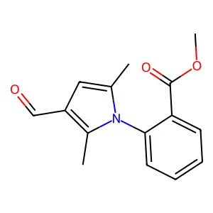 methyl 2-(3-formyl-2,5-dimethyl-1H-pyrrol-1-yl)benzoate structure
