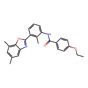 N-[3-(5,7-dimethyl-1,3-benzoxazol-2-yl)-2-methylphenyl]-4-ethoxybenzamide structure