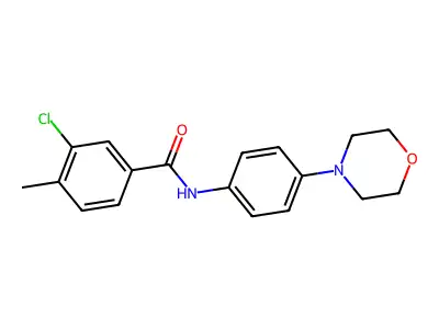 3-chloro-4-methyl-N-(4-morpholin-4-ylphenyl)benzamide structure
