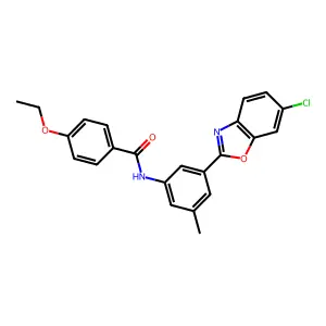 N-[3-(6-chloro-1,3-benzoxazol-2-yl)-5-methylphenyl]-4-ethoxybenzamide structure