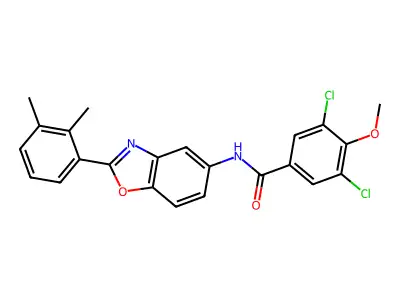 3,5-dichloro-N-[2-(2,3-dimethylphenyl)-1,3-benzoxazol-5-yl]-4-methoxybenzamide structure