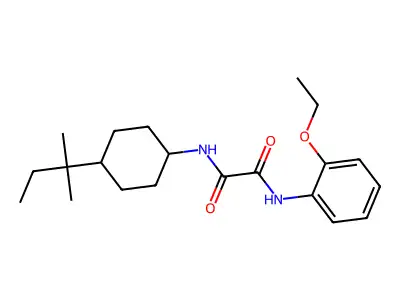 N'-(2-ethoxyphenyl)-N-[4-(2-methylbutan-2-yl)cyclohexyl]oxamide structure