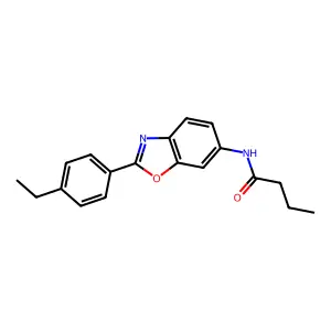 N-[2-(4-ethylphenyl)-1,3-benzoxazol-6-yl]butanamide structure