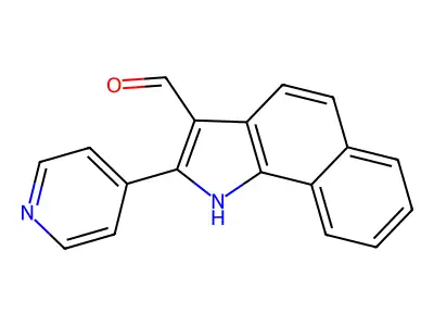 2-pyridin-4-yl-1H-benzo[g]indole-3-carbaldehyde structure