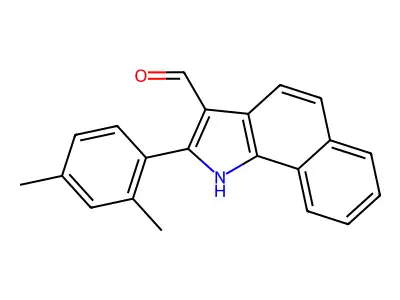 2-(2,4-dimethylphenyl)-1H-benzo[g]indole-3-carbaldehyde structure