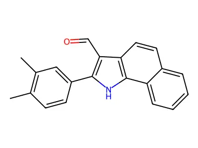 2-(3,4-dimethylphenyl)-1H-benzo[g]indole-3-carbaldehyde structure
