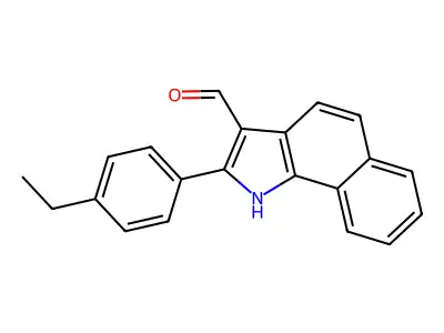 2-(4-ethylphenyl)-1H-benzo[g]indole-3-carbaldehyde structure