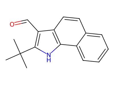 2-tert-butyl-1H-benzo[g]indole-3-carbaldehyde structure
