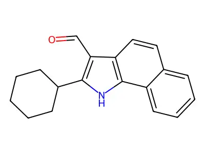 2-cyclohexyl-1H-benzo[g]indole-3-carbaldehyde structure