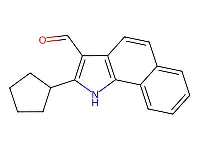 2-cyclopentyl-1H-benzo[g]indole-3-carbaldehyde structure