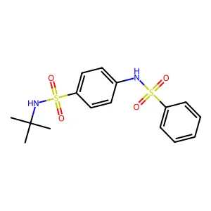 4-(benzenesulfonamido)-N-tert-butylbenzenesulfonamide structure