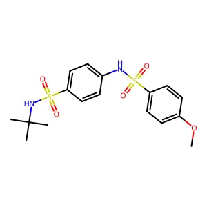 N-tert-butyl-4-[(4-methoxyphenyl)sulfonylamino]benzenesulfonamide structure