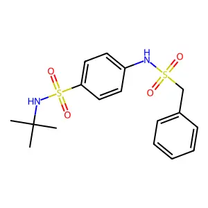 4-(benzylsulfonylamino)-N-tert-butylbenzenesulfonamide structure
