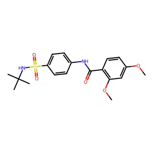 N-[4-(tert-butylsulfamoyl)phenyl]-2,4-dimethoxybenzamide structure