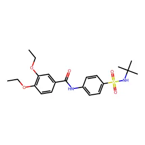 N-[4-(tert-butylsulfamoyl)phenyl]-3,4-diethoxybenzamide structure