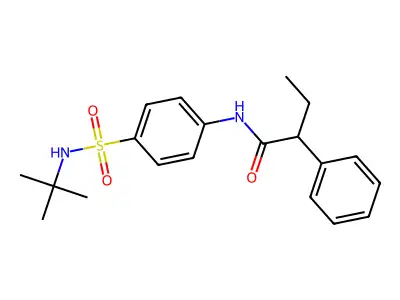 N-[4-(tert-butylsulfamoyl)phenyl]-2-phenylbutanamide structure