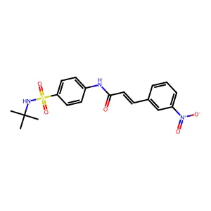 (E)-N-[4-(tert-butylsulfamoyl)phenyl]-3-(3-nitrophenyl)prop-2-enamide structure