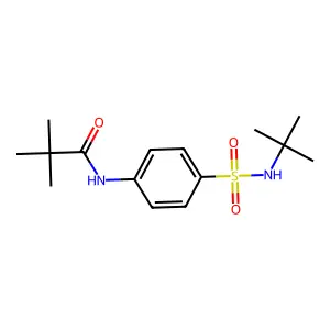 N-[4-(tert-butylsulfamoyl)phenyl]-2,2-dimethylpropanamide structure