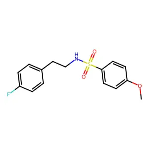 N-[2-(4-fluorophenyl)ethyl]-4-methoxybenzenesulfonamide structure
