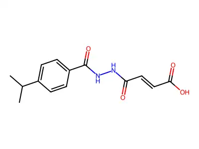 4-Oxo-4-[2-(4-propan-2-ylbenzoyl)hydrazinyl]but-2-enoic acid structure