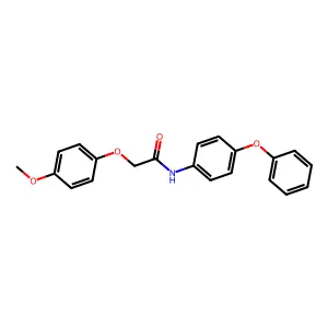 2-(4-methoxyphenoxy)-N-(4-phenoxyphenyl)acetamide structure
