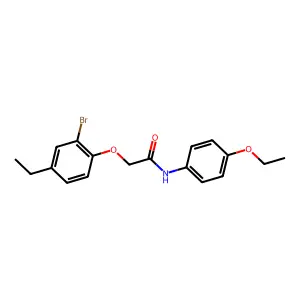 2-(2-bromo-4-ethylphenoxy)-N-(4-ethoxyphenyl)acetamide structure
