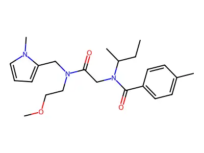 N-(Butan-2-yl)-N-(2-{(2-methoxyethyl)[(1-methyl-1H-pyrrol-2-yl)methyl]amino}-2-oxoethyl)-4-methylbenzamide structure