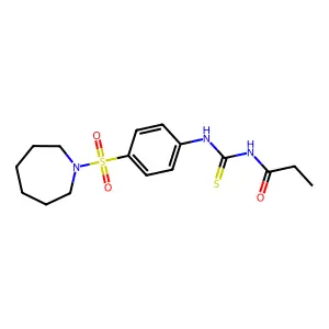 N-[4-(1-azepanylsulfonyl)phenyl]-N'-propionylthiourea structure