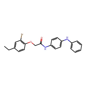 N-(4-anilinophenyl)-2-(2-bromo-4-ethylphenoxy)acetamide structure