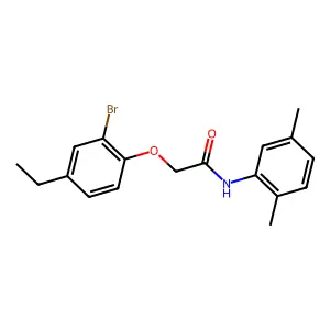 2-(2-bromo-4-ethylphenoxy)-N-(2,5-dimethylphenyl)acetamide structure