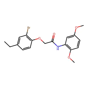 2-(2-bromo-4-ethylphenoxy)-N-(2,5-dimethoxyphenyl)acetamide structure