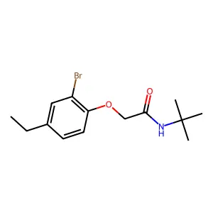 2-(2-溴-4-乙基苯氧基)-N-叔丁基乙酰胺 structure