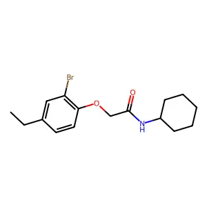2-(2-bromo-4-ethylphenoxy)-N-cyclohexylacetamide structure
