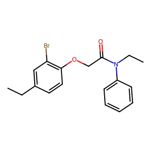 2-(2-bromo-4-ethylphenoxy)-N-ethyl-N-phenylacetamide structure