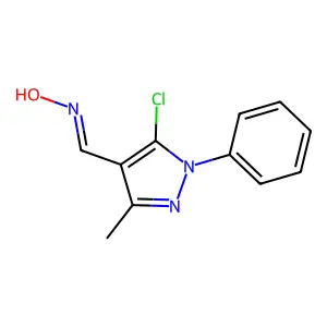 5-Chloro-3-methyl-1-phenyl-1h-pyrazole-4-carbaldehydoxime structure