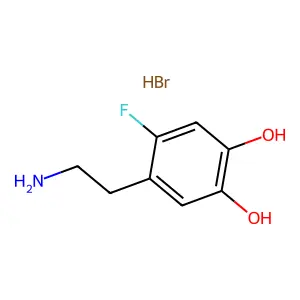1,2-Benzenediol, 4-(2-aminoethyl)-5-fluoro-, hydrobromide structure
